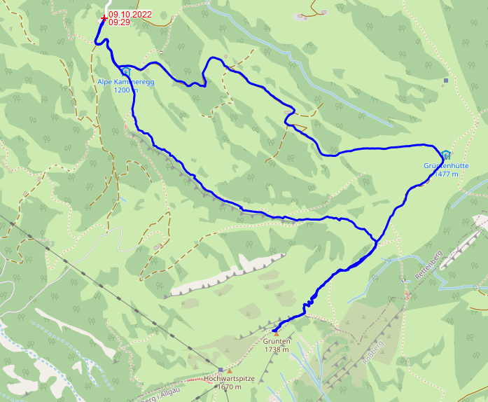 GPS Track Wanderung Grünten